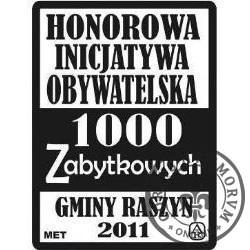 1000 zabytkowych / ZABYTKI RASZYNA - AUSTERIA (CEGIEŁKA GMINNA - miedź patynowana)
